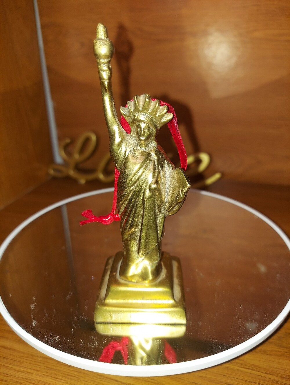 Vintage Brass Statue of Liberty 4th Of July Ornament Souvenir Collectible